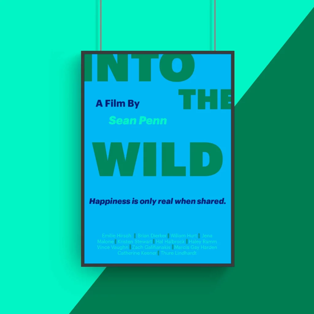 Typographic Poster based on the movie: "Into the Wild."